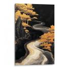 Quadro decorativo Dourado Riacho Serpenteando Por Entre Montanhas - Art Canvas