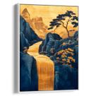 Quadro decorativo Dourado Véu que Abraça as Montanhas - Art Canvas