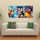 Quadro Decorativo Dragon Ball Em Tecido Kit 3 Peças