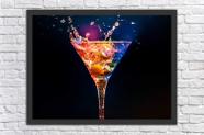 Quadro Decorativo Drinks Bebidas Bar Gourmet Restaurantes Decorações Com Moldura