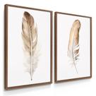 Quadro Decorativo Dupla Penas Real Decoração Quarto Sala Novo Luxo com Moldura Quadro Decorativo Dupla Penas Real Decoração Quarto Sala Novo Luxo com Moldura