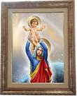 Quadro decorativo e religioso da Nossa Senhora Da Comunicação, protetora da Pascom, modelo 01, Medindo 53x43cm. Angelus.