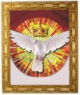 Quadro decorativo e religioso do Espírito Santo, modelo 04, Tamanho 30x25cm. Angelus