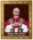 Quadro Decorativo e religioso do Papa Leão XIV, Modelo 01, Tamanho 30x25cm. Angelus.