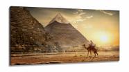 Quadro Decorativo Egito Piramide Areia 130x60 em Tecido Canvas