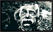 Quadro Decorativo Einstein Abstrato Física Matemática Laboratório Casa Quartos Com Moldura RC013