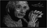 Quadro Decorativo Einstein Física Matemática Laboratório Salas Casa Quartos Com Moldura RC006