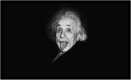Quadro Decorativo Einstein Língua Física Matemática Laboratório Salas Casa Quartos Com Moldura RC007