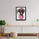 Quadro Decorativo Elefante em Cima da Bola 45x34cm Quadro Decorativo Elefante em Cima da Bola 45x34cm
