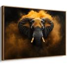Quadro decorativo Elefante Eterno em Névoa Dourada Encantada - Art Canvas Quadro decorativo Elefante Eterno em Névoa Dourada Encantada - Art Canvas