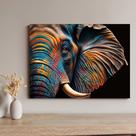 Quadro Decorativo Elefante Indiano Foco Tecido Canvas