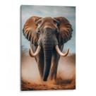 Quadro decorativo Elefante Majestoso Empoeirado Sob o Céu Tempestuoso - Art Canvas Quadro decorativo Elefante Majestoso Empoeirado Sob o Céu Tempestuoso - Art Canvas