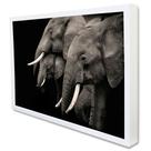 Quadro Decorativo Elefantes em Moldura Caixa Quadro Decorativo Elefantes em Moldura Caixa