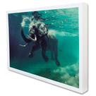 Quadro Decorativo ElefanteSobre as Águas em Moldura Caixa