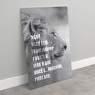 Quadro Decorativo Em Canvas Leão Motivacional Ninguém Pode Ser