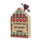 Quadro Decorativo Em Madeira Com Enfeite Em Aço Na Casa Quadro Decorativo Em Madeira Com Enfeite Em Aço Na Casa