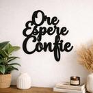 Quadro Decorativo em MDF Preto Frases Motivacionais Biblicas Religiosas Parede Sala Quarto Lar Cristão