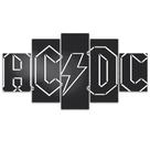 Quadro Decorativo em Mosaico MDF ACDC 115x60cm