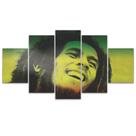 Quadro Decorativo em Mosaico MDF Bob Marley 2 115x60cm
