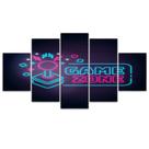 Quadro Decorativo em Mosaico MDF Game Zone 115x60cm Quadro Decorativo em Mosaico MDF Game Zone 115x60cm