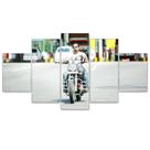 Quadro Decorativo em Mosaico MDF Moto 5 115x60cm