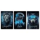 Quadro Decorativo em Tela 60x40cm Trio Foco Disciplina Execução para Sala Recepção Escritório Quarto