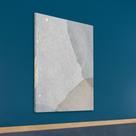 Quadro Decorativo em Tela Abstrato em Tons de Cinza 60x40cm para Sala Recepção Escritório Quarto