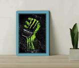 Quadro Decorativo Energético Monster + Vidro 33x25 Estudio
