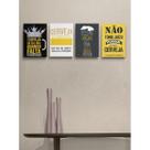 Quadro Decorativo Espaço Gourmet Cerveja Kit 4 Quadros Quadro Decorativo Espaço Gourmet Cerveja Kit 4 Quadros