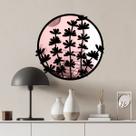 Quadro Decorativo Espelhado Folhas de Ramos Rose