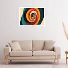 Quadro Decorativo Espiral Colorido Abstrato - 50x70cm