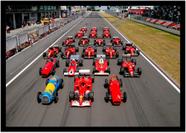 Quadro Decorativo Esportes Fórmula 1 Carro Corrida GP Automobilismo Lojas Salas Com Moldura RC186