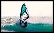 Quadro Decorativo Esportes Windsurf Prancha Vela Paisagem Salas Lojas Quartos Com Moldura RC000