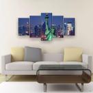Quadro Decorativo Estátua Da Liberdade Ny 129x61 Sala Quarto