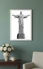 Quadro Decorativo Estátua do Cristo Redentor - 70x50cm
