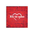 Quadro Decorativo Eu Te Amo Idiomas 20x20 Mdf Adesivada