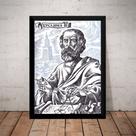 Quadro Decorativo Euclides Matematico Arte Moldurada