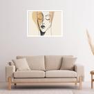 Quadro Decorativo Face Mulher Abstrato - 50x70cm