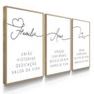 Quadro Decorativo Família Amor Com Moldura