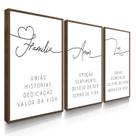 Quadro Decorativo Família Amor Com Moldura