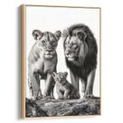Quadro decorativo Família de Leões Preto e Branco - Art Canvas Quadro decorativo Família de Leões Preto e Branco - Art Canvas