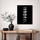 Quadro Decorativo Fases da Lua - 70x50cm