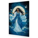 Quadro Decorativo Fé de Iemanjá Orixá Umbanda Canvas 60x40