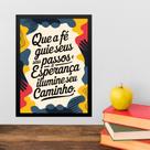 Quadro Decorativo Fé e Esperança 45x34cm