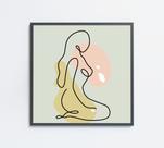 Quadro Decorativo Feminino Silhueta Artística Contínua