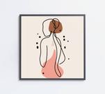 Quadro Decorativo Feminino Silhueta Costas Artística Contínua Quadro Decorativo Feminino Silhueta Costas Artística Contínua