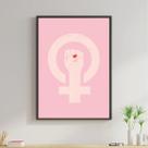 Quadro Decorativo Feminismo 45x34cm