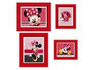 Quadro Decorativo Festa Minnie - 4 Unidades - Regina - Rizzo Festas - Regina Festas