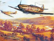 Quadro Decorativo Fighting Planes 60 X 45cm