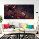 Quadro Decorativo Filme Star Wars 5 peças tecido Quadro Decorativo Filme Star Wars 5 peças tecido